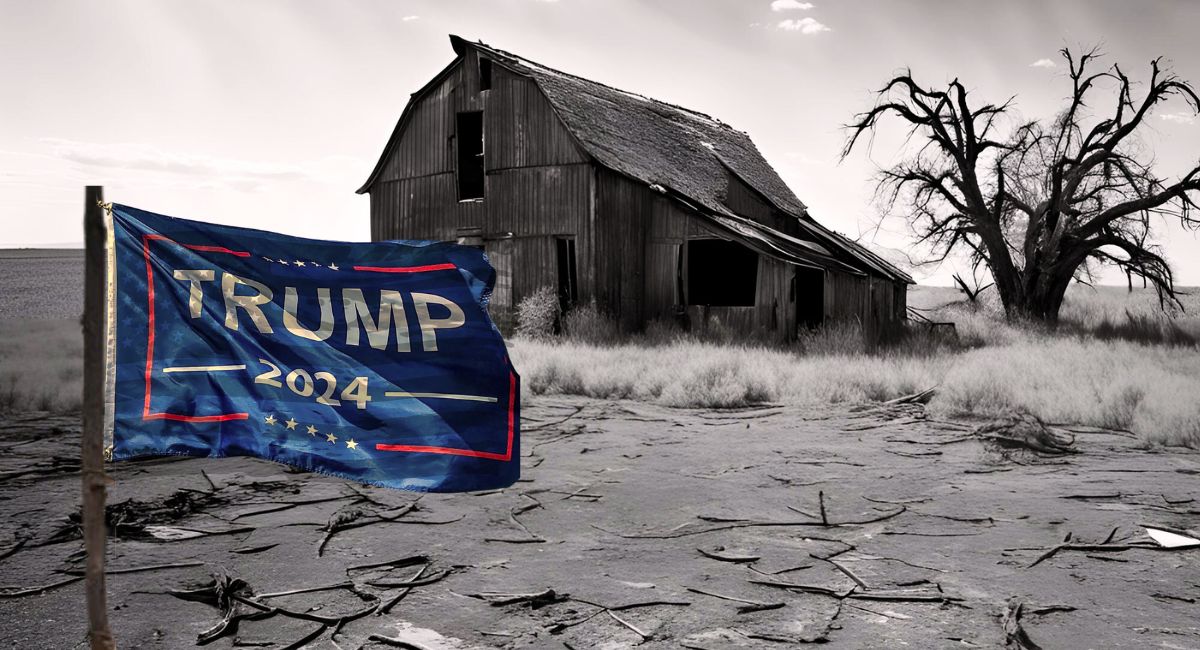 Abandoned Farm-Trump Flag24